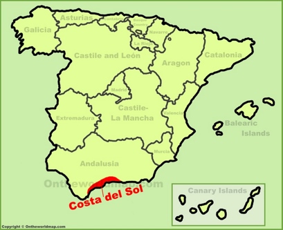 Costa del Sol Location Map