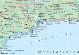 Costa del Sol tourist map