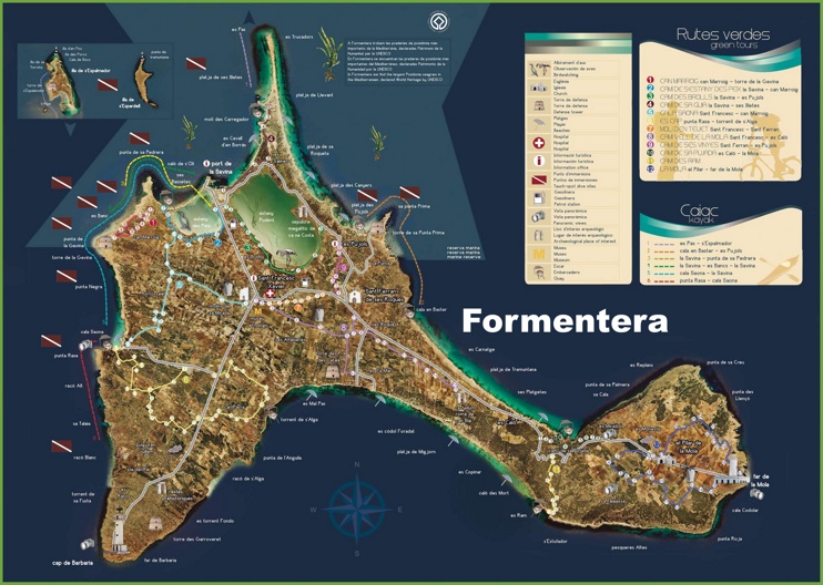 Formentera tourist map