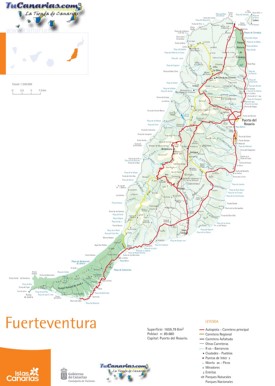 Fuerteventura road map
