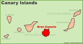 Gran Canaria location on the Canaries map