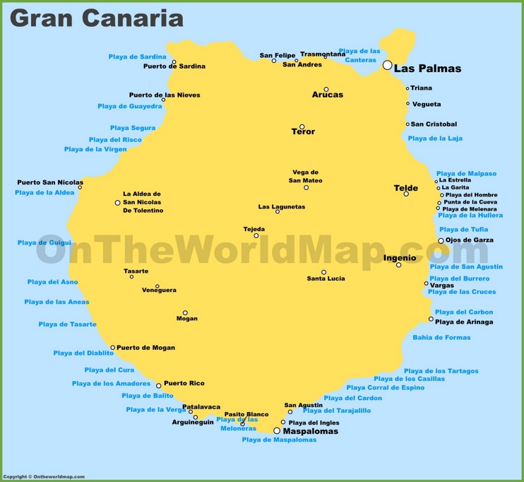 Map of Gran Canaria