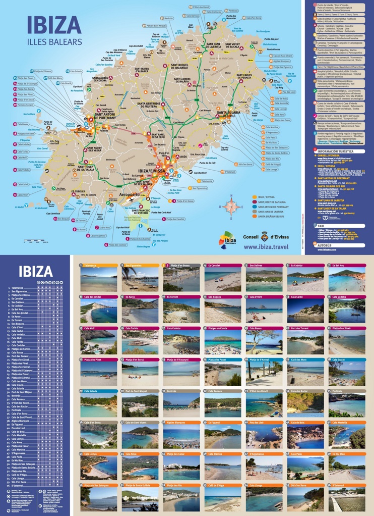 Ibiza beach map