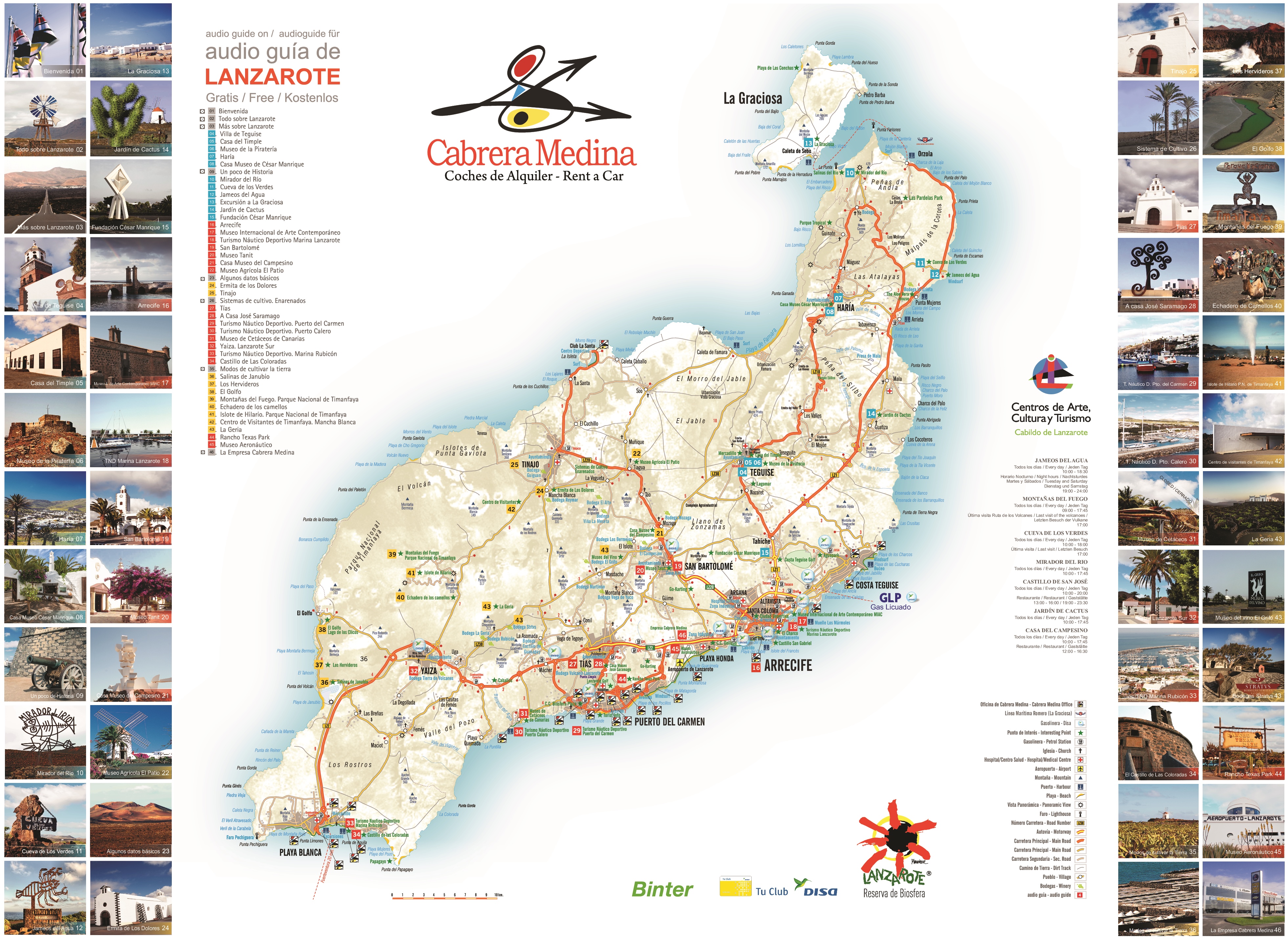 Lanzarote Tourist Map Lanzarote Tourist Map