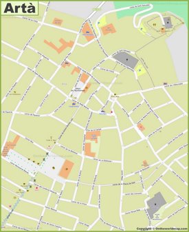 Artà Town Center Map