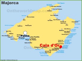 Cala d'Or Maps | Majorca, Spain | Maps of Cala d'Or