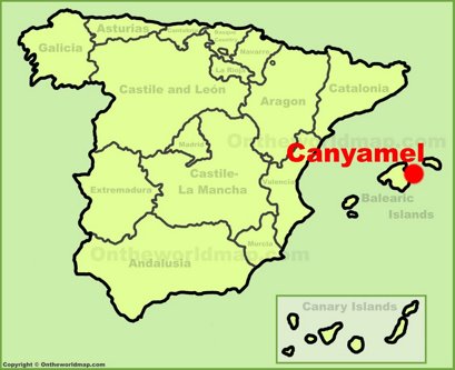 Canyamel Location Map