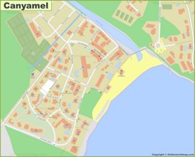 Detailed map of Canyamel