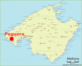 Peguera location on the Majorca map