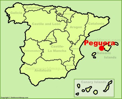 Peguera Location Map