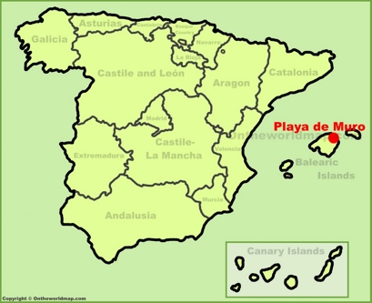 Playa de Muro Location Map