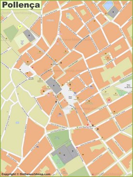 Pollença Town Center Map