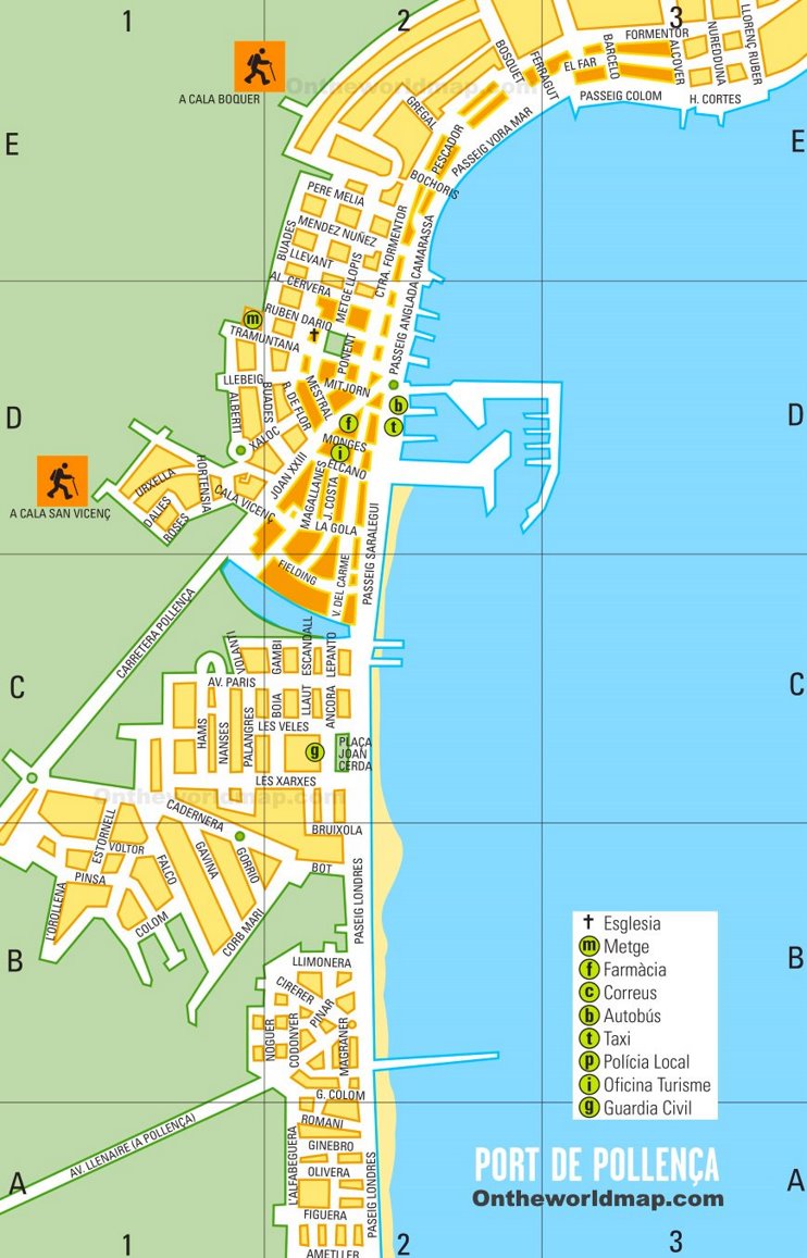 Port de Pollença Tourist Map