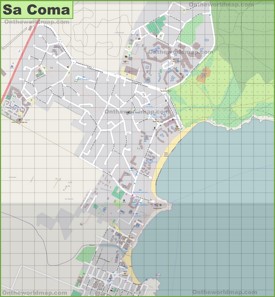 Sa Coma Maps | Majorca, Spain | Maps of Sa Coma