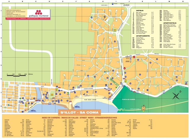 Sa Coma hotel map