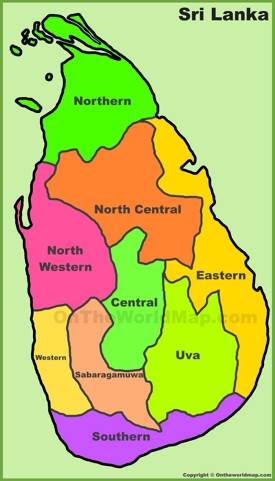 Sri Lanka Province Map