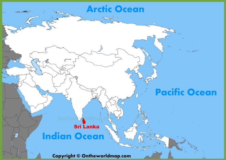 Sri Lanka location on the Asia map