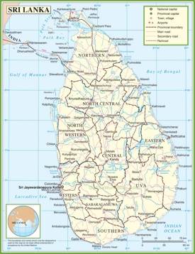 Sri Lanka political map