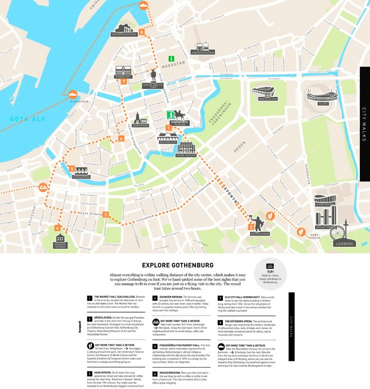Gothenburg walk map