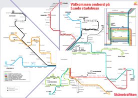 Lund bus map