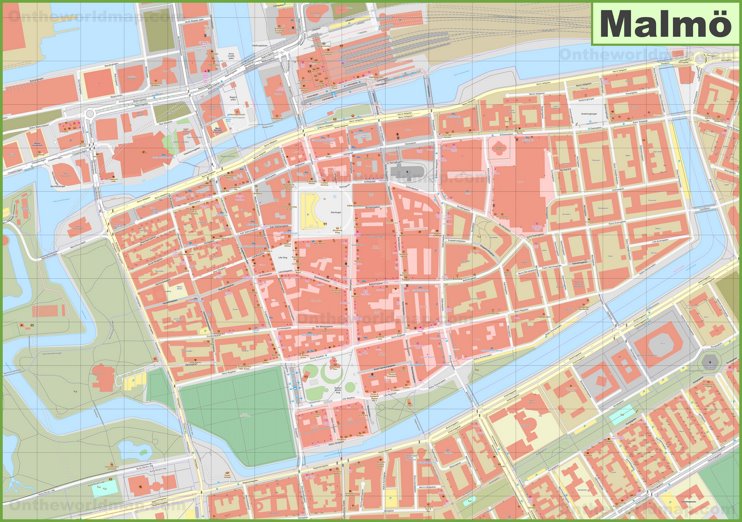 Malmö city center map
