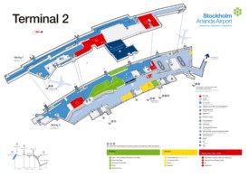 Stockholm airport terminal 2 map