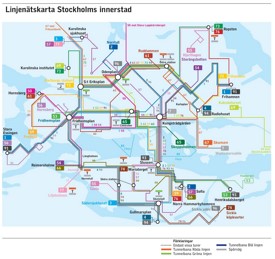 Stockholm area transport map