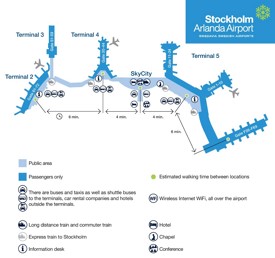 Stockholm Arlanda Airport map