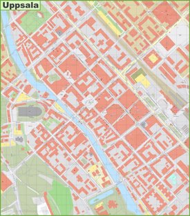 Uppsala city center map