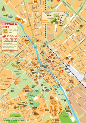 Uppsala tourist map