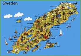 Sweden tourist map
