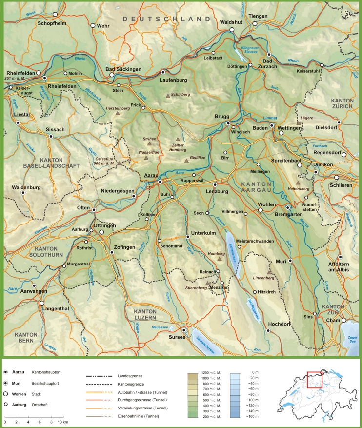 Canton of Aargau road map