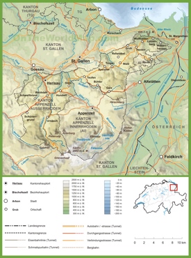 Canton of Appenzell Ausserrhoden road map