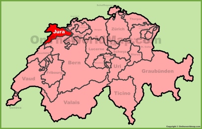 Canton of Jura Location Map
