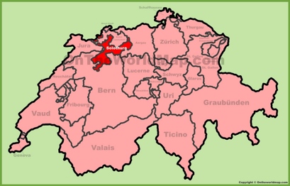 Canton of Solothurn Location Map