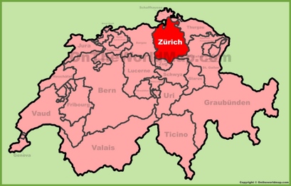 Canton of Zürich Location Map