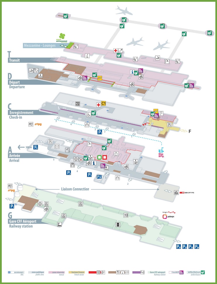 Geneva airport map