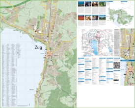 Large detailed tourist map of Zug