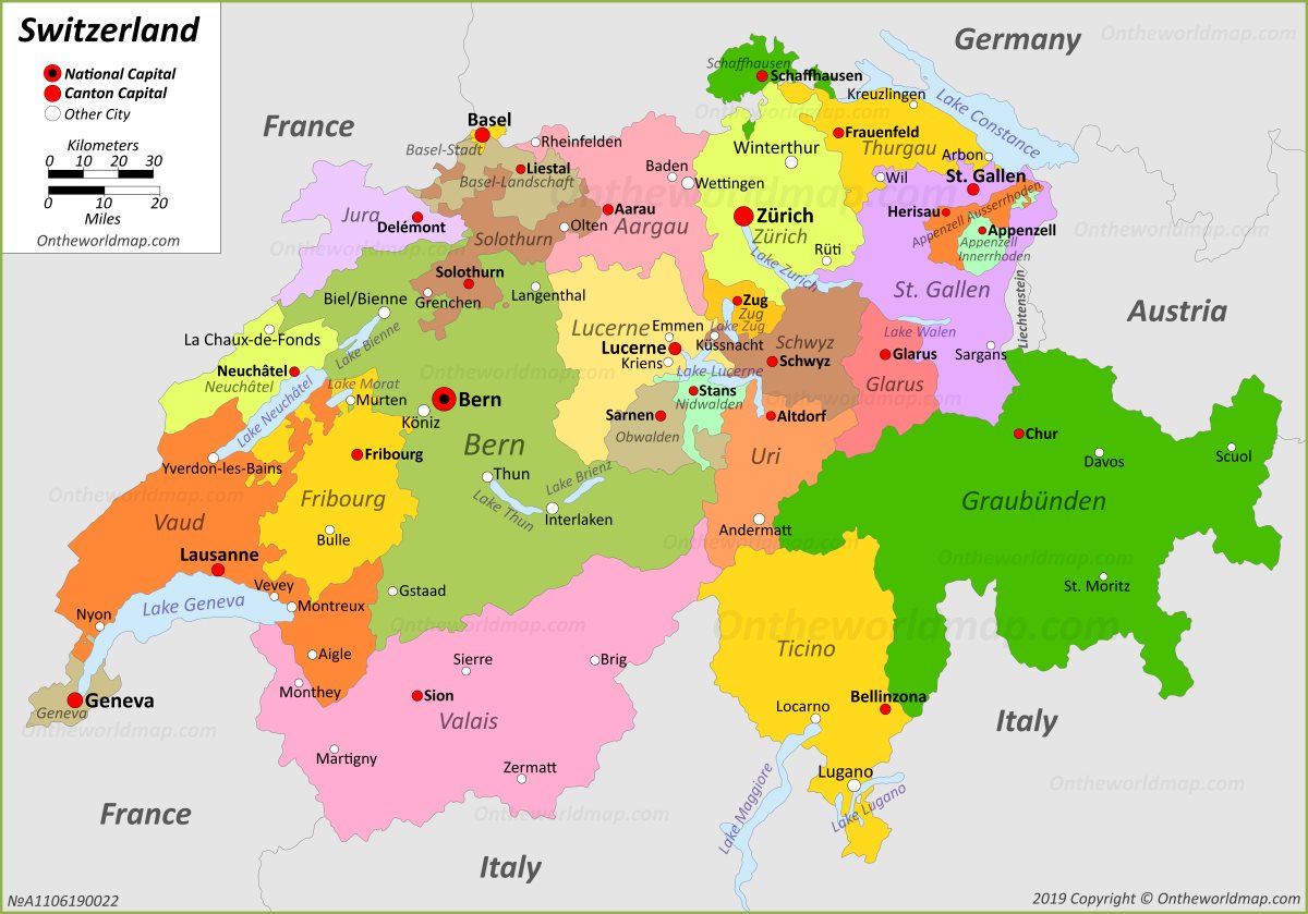 Switzerland In World Map - Maps: World Map Switzerland : Physical map