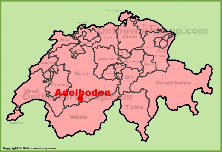 Adelboden location on the Switzerland map