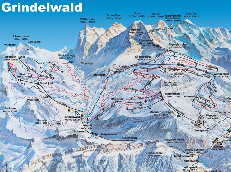 Grindelwald piste map