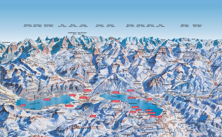 Interlaken ski map