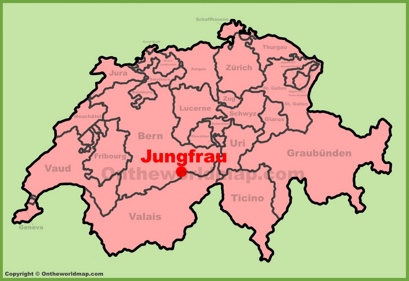 Jungfrau Location Map