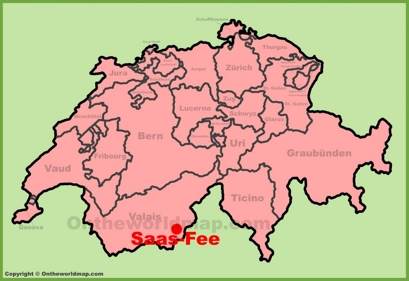 Saas-Fee Location Map