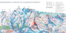 Zermatt - Cervinia Piste Map
