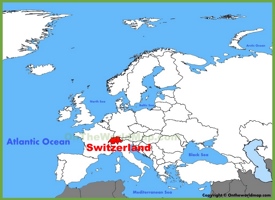 Switzerland location on the Europe map