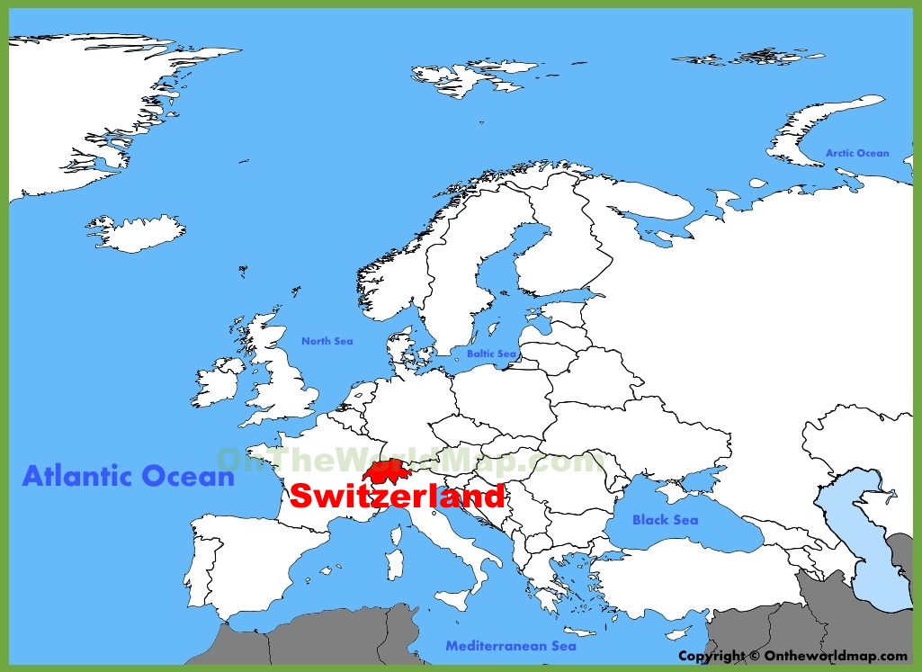 Switzerland Location On The Europe Map