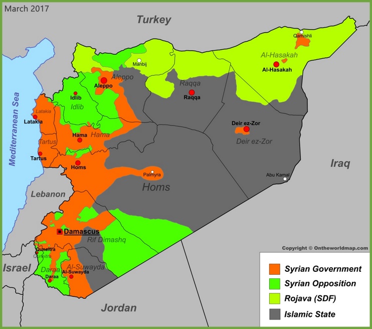 Syria war map 2017