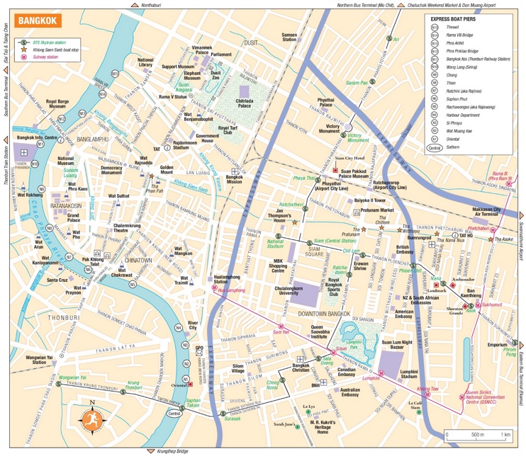 Bangkok Tourist Map
