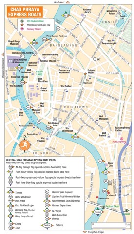 Chao Phraya Express Boats map